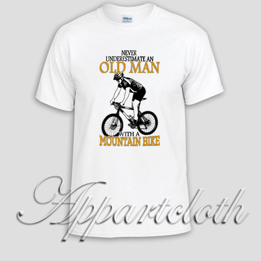 Never Underestimate An Old Man With A Mountain Bike Unisex Tshirt