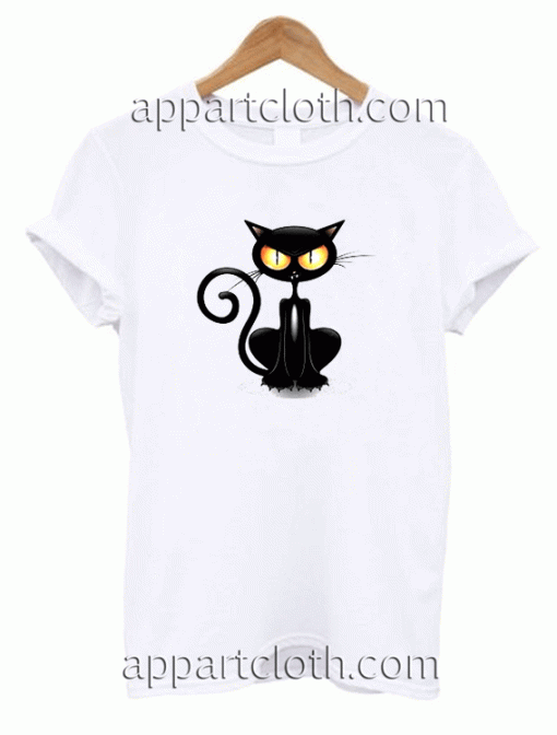 Angry Black Cat Unisex Tshirt