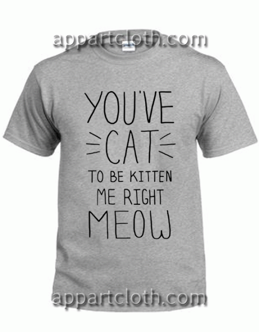 Youve Cat To Be Kitten Me Right Meow Unisex Tshirt 