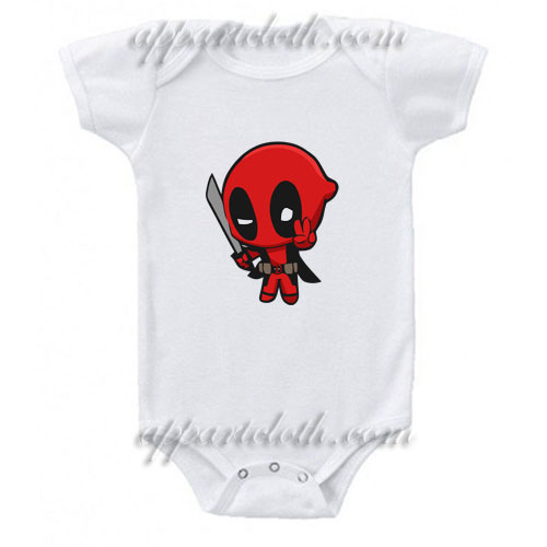 deadpool baby onesie