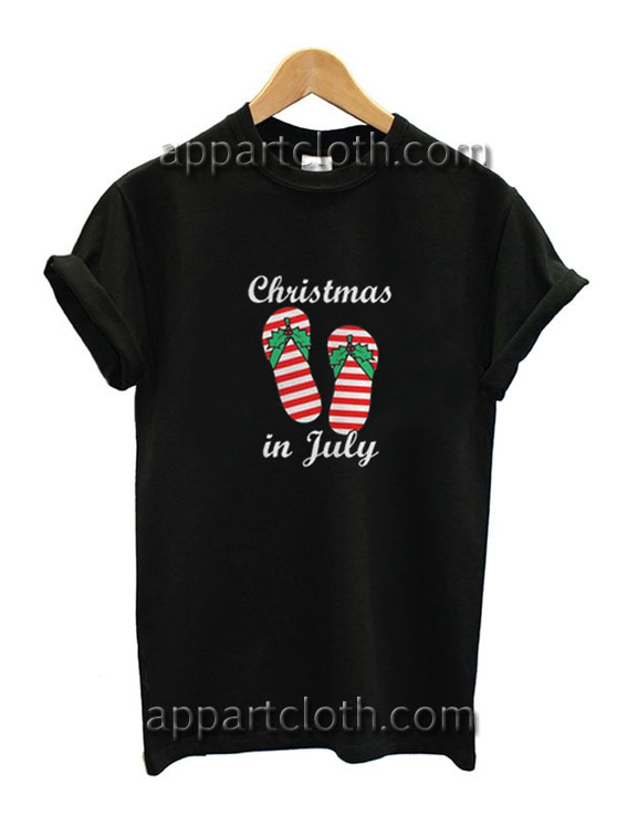 funny christmas in july shirts