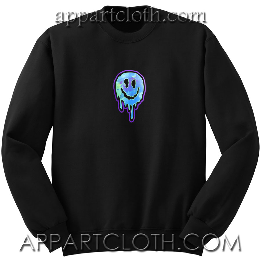 Dripping smiley face online hoodie