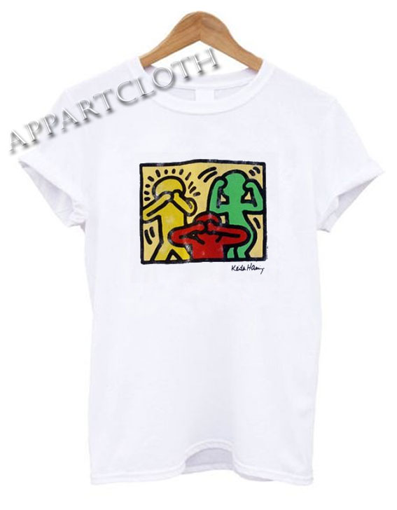 Keith Haring See No Evil Hear No Evil Speak No Evil Funny Shirts Size ...